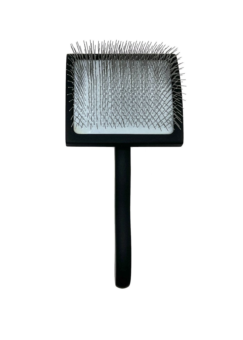 Our extra long professional pet bristle brushes work great for double coated and thick coated dogs. Whether you have a doodle, standard poodle or any long haired mixed breed breed or AKC purebred, these brushes easily penetrate dense coat. Constructed with no slip material over wood construct, the long ergonomic handles help prevent hand fatigue. Size Long.