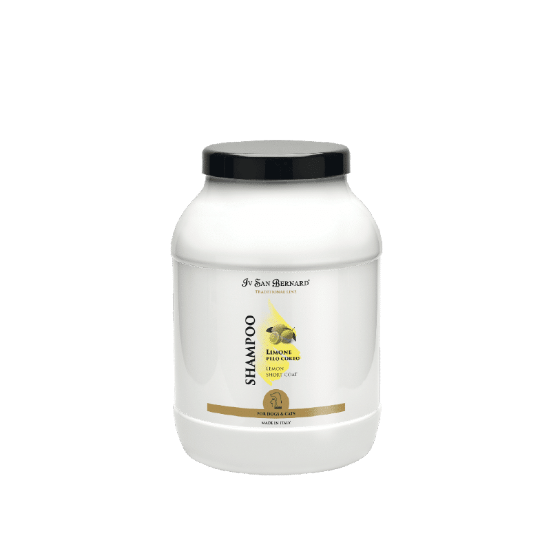 Iv San Bernard Lemon Pet Shampoo is specially formulated for pets with short coats. With a fresh lemon fragrance, perfect for both dogs and cats, this emollient action formula gives the coat elasticity and creates a soft and shiny finish while preventing dandruff. This special combination of ingredients was developed to decrease the likelihood of skin sensitivity. 3000 ml