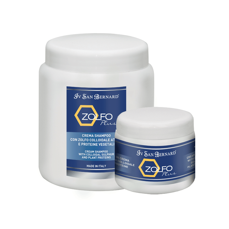 Zolfo Plus Cream Shampoo for pets, with high active Colloidal Sulphur and plant-based proteins, was developed to be an effective cosmetic cleansing treatment effective in combating dandruff, a mild form Seborrheic Dermatitis, by "removing excess dead skin cells" and has an adjuvant anti-parasite action.