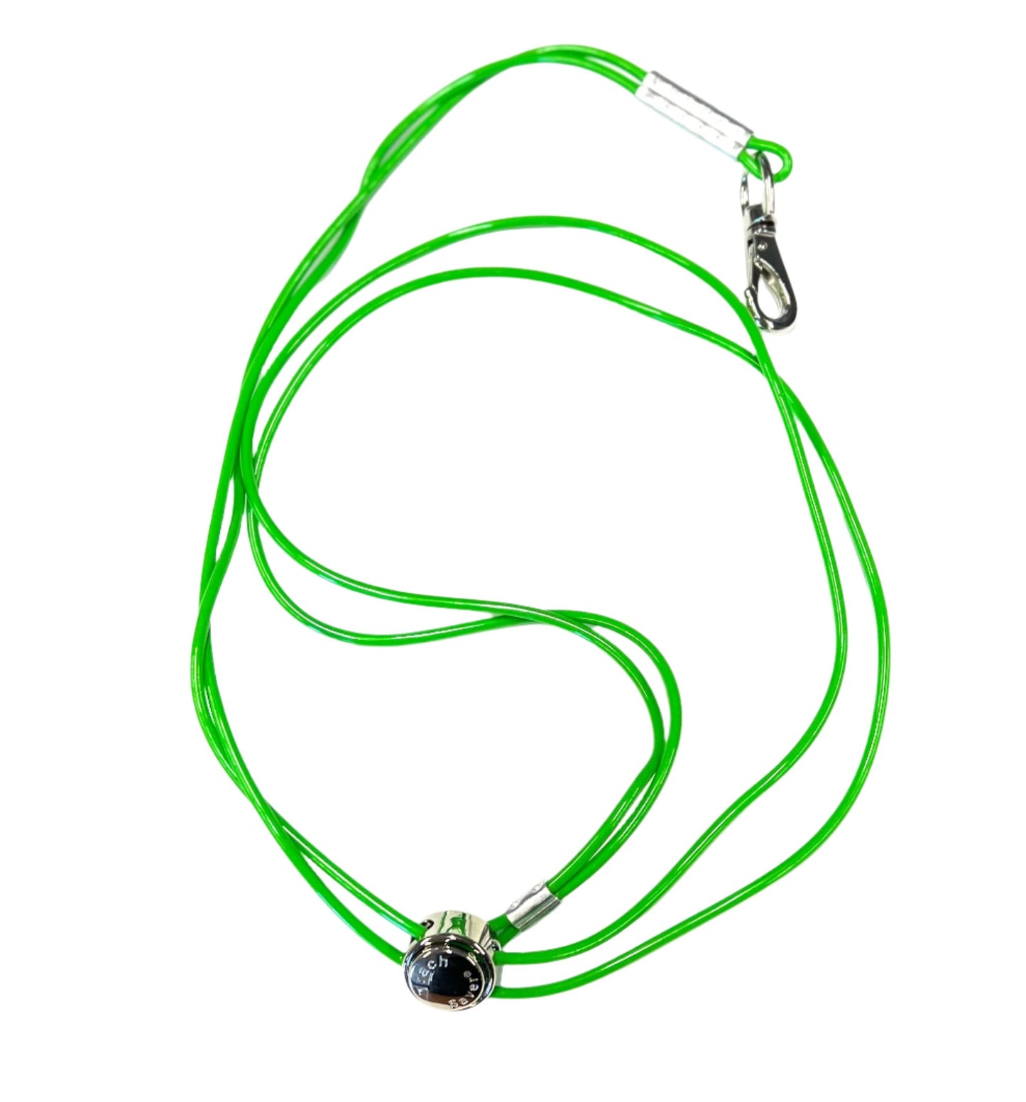 The All for Grooomers Vinyl Trach Saver® professional pet grooming harness safety system provides stabilizing support for dogs and cats by looping around the front or back legs. When used in the front, it removes pressure from the neck, guarding against choking, injury or providing comfort to pets with disc slips, developmental abnormalities, or neck pain. When used in the rear, the Trach Saver helps limit movements and injuries. Lime in XL only.