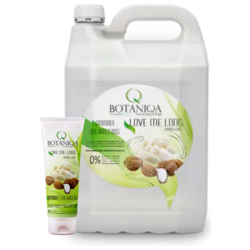 Botaniqa For Ever Bath pet conditioner uses natural extracts from Acai and Pomegranates, with high antioxidant levels, fatty acids, and helpful minerals and vitamins that protect and rejuvenate skin from damage. Additional grapeseed oil leaves the coat more moisturized and easier to manage.