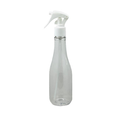 Our unique shaped long necked spray bottle fits well in the palm. The more ergonomic design helps fight hand fatigue in a busy professional grooming salon. For optimal dilution for finishing and conditioning products, 8 ounces.