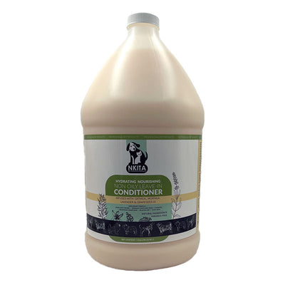 Nkita's conditioner is a fast drying, non-greasy formula incorporating Moringa, Coconut, Grape Seed Oil, and Oatmeal to effectively hydrate, moisturize, and condition your pet's skin and coat. Ideal for addressing dryness and itchiness for all coat types, this formula is also lightly fragranced to deodorize and leave a fresh scent.