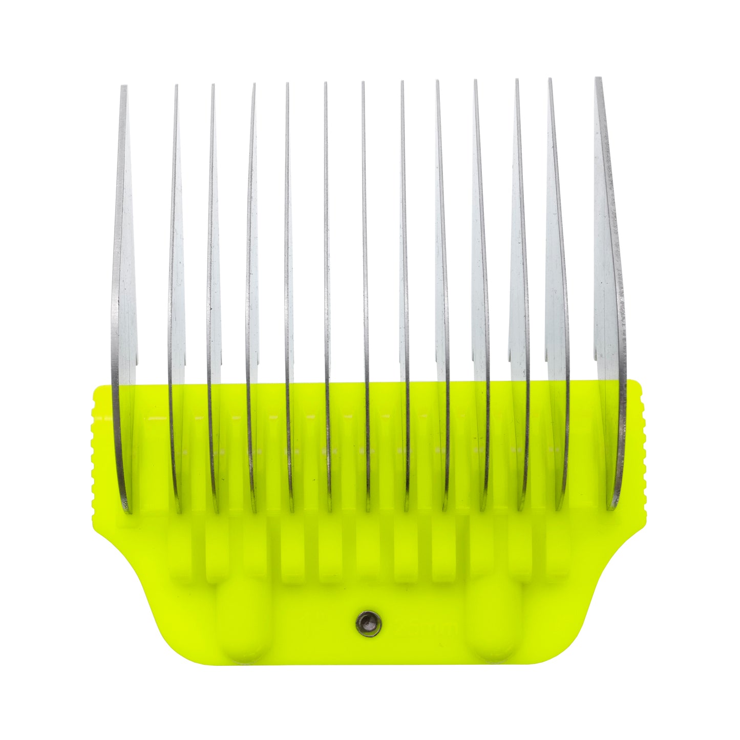 The Artero Wide Snap-On Metal Comb 25mm - 1" is designed for use with the Artero A5 Wide clipper blade and offers a smooth, even finish. This comb is also compatible with Andis, Moser, Heiniger, Oster, and Aesculap Fav5 and Fav5 CL blades. Features: Cutting height: 1" Metal Construction Fits A5 Clippers