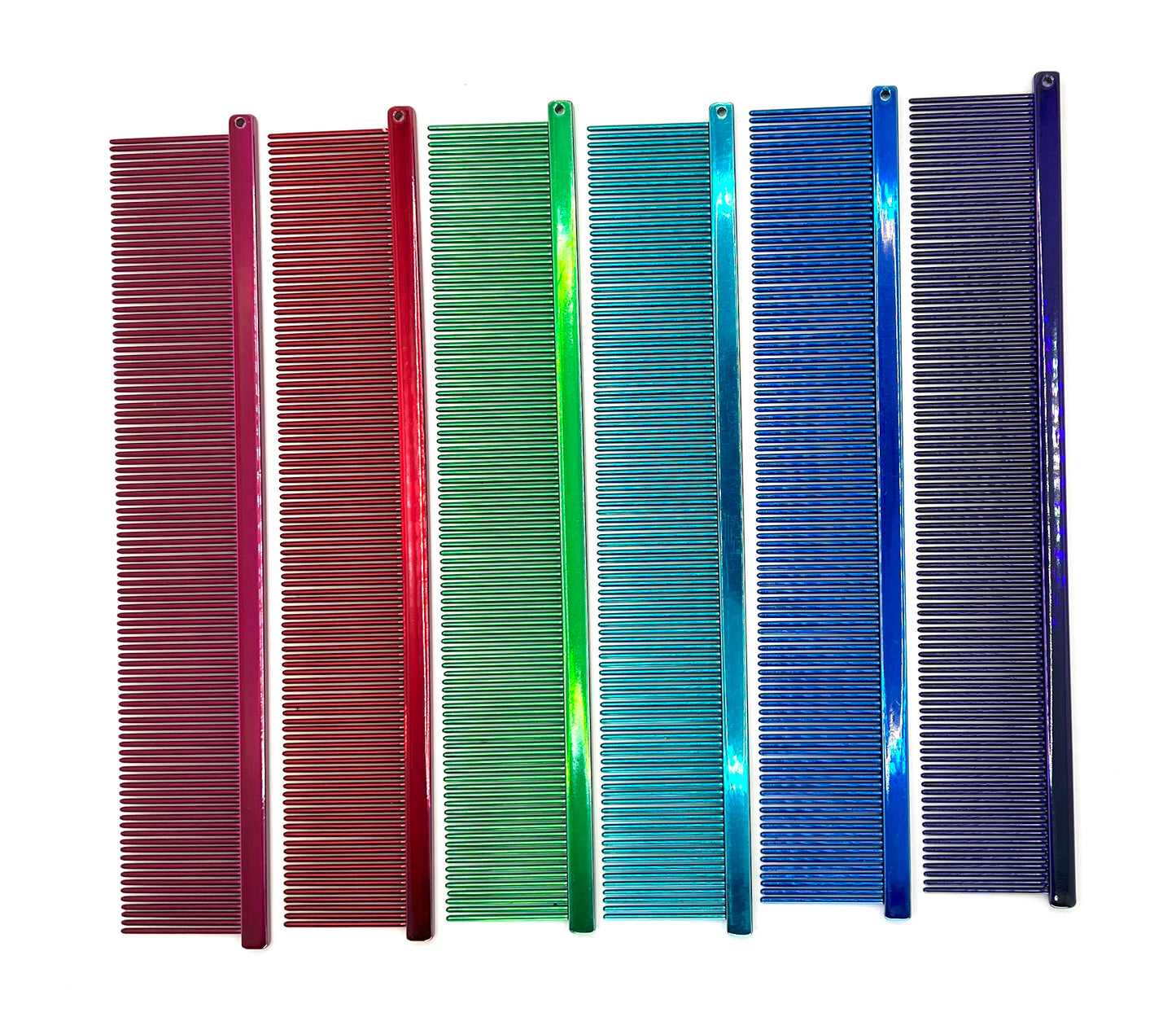 The Ashley Craig's original Greyhound Comb Finesse Collection features a 7.6"L x 1.4"W Extra Fine tine&nbsp;which gives superior styling control for all coat types. These versatile combs have been a staple of the pet grooming industry for over 100 years. Candy Color Collection.