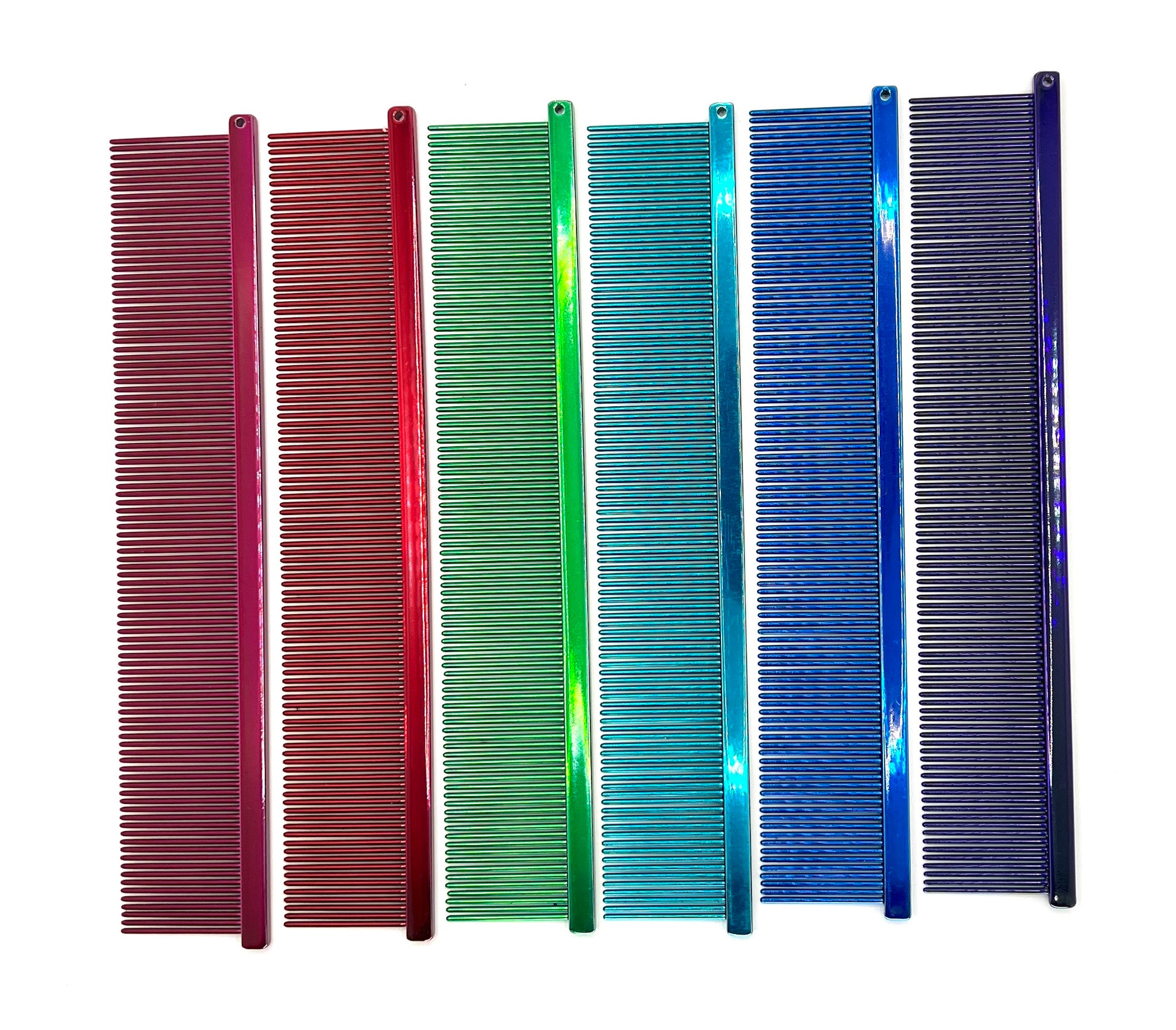 The Ashley Craig's original Greyhound Comb Finesse Collection features a 7.6"L x 1.4"W Extra Fine tine&nbsp;which gives superior styling control for all coat types. These versatile combs have been a staple of the pet grooming industry for over 100 years. Candy Color Collection.