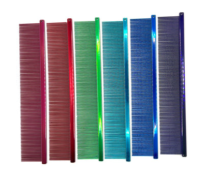 The Ashley Craig's original Greyhound Comb Finesse Collection features a 7.6"L x 1.4"W Extra Fine tine&nbsp;which gives superior styling control for all coat types. These versatile combs have been a staple of the pet grooming industry for over 100 years. Candy Color Collection.