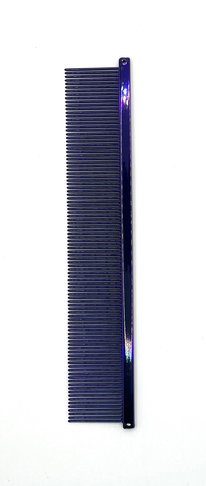 The Ashley Craig's original Greyhound Comb Finesse Collection features a 7.6"L x 1.4"W Extra Fine tine&nbsp;which gives superior styling control for all coat types. These versatile combs have been a staple of the pet grooming industry for over 100 years. Candy Color Collection in Purple.