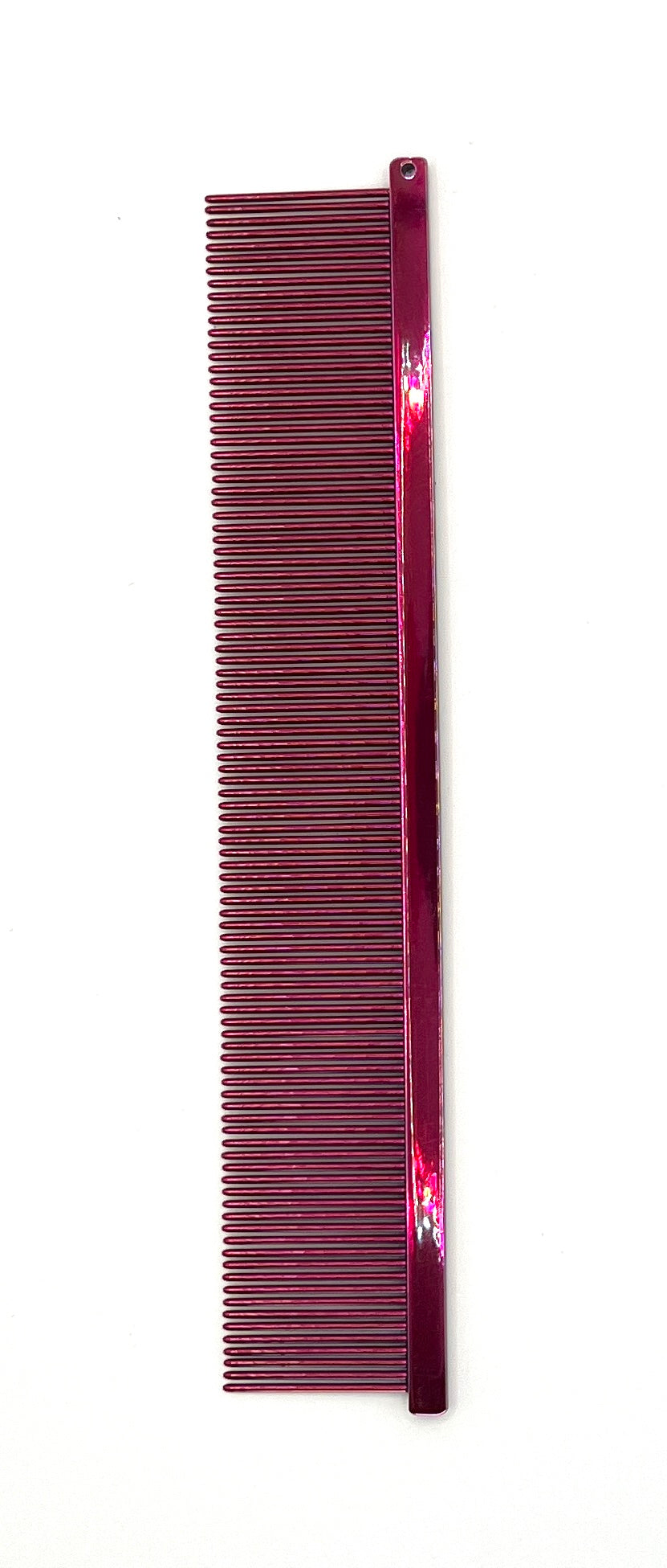 The Ashley Craig's original Greyhound Comb Finesse Collection features a 7.6"L x 1.4"W Extra Fine tine&nbsp;which gives superior styling control for all coat types. These versatile combs have been a staple of the pet grooming industry for over 100 years. Candy Color Collection in Rasberry.