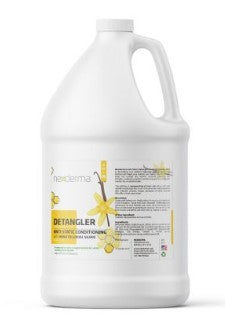 Nexderma's Anti-Static Detangling Conditioning Spray helps comb and de-tangle your pet's fur. No added chemical, safe on all skin types, and silver nanoparticles provide natural antifungal and antimicrobial protection to guard against skin issues, fungal infections, wounds, and more.  Vanilla 1 Gallon.