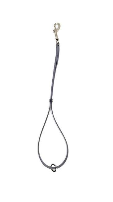 Our water proof USA made BioThane pet grooming loops are ideal for tub to table use. Easy to clean and odor resistant, durable, strong and flexible.  Grey