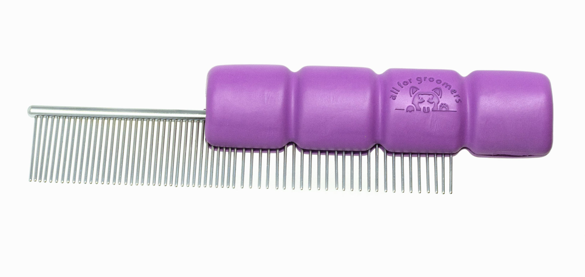 The Hand Saver® is a light weight ergonomic comb handle using soft  TPU which slides onto most straight and curved combs and quickly peels off to use again. This product boosts your grip, avoiding slips reduces hand strain and is light weight. Used for table or tub. 