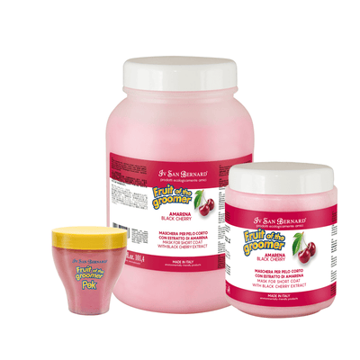 Iv San Bernard Black Cherry Pet Conditioner, designed for short coats, is enriched with silk proteins to soften and strengthen this coat type while providing vitality and suppleness. Black cherry works for all skin types and known or its anti-inflammatory properties to help seal in moisture.