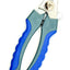 These light weight professional-grade nail trimmers feature heavy-duty stainless steel curved blades and ergonomic contoured handles, allowing for greater control with less strain on the hands. The contoured, curved blades allow for greater maneuverability for all shapes and lengths of nails. Small closed position.