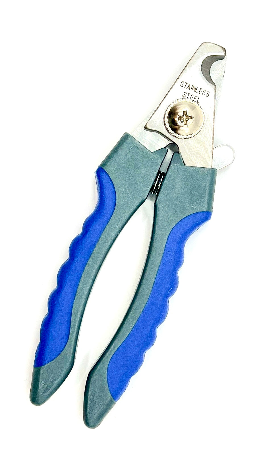 These light weight professional-grade nail trimmers feature heavy-duty stainless steel curved blades and ergonomic contoured handles, allowing for greater control with less strain on the hands. The contoured, curved blades allow for greater maneuverability for all shapes and lengths of nails. Small closed position.