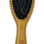 Pro-Finish™ Pin Brushes are constructed from light weight, natural bamboo that is more water resistant then wood products. The rounded metal tip pins medium spaced and prevent brush burn. These type of brushes work great for dogs with long coats or wire coats to smooth the hair, remove dirt and help with loose tangles. are easy to keep clean and stay more rigid; lift and removal dander and loose coat. Medium.