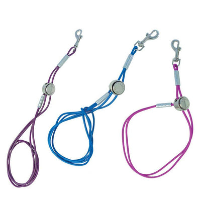 The Vinyl Trach Saver® professional pet grooming safety harness provides stabilizing support dogs and cats by looping around the front or back legs. The harness removes pressure from the neck to guards against choking, injury or trachea collapse. It also can provide comfort to pets with back issues.