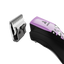 The Andis Gabriel Feitosa inspired limited addition, Pulse ZR II colorway Wild, cordless professional pet clipper now deliver up to 3 hours of run time on a single charge and works with swappable, rechargeable batteries so there is not a halt in styling. The Pulse ZR II has a powerful rotary motor with 5 speeds that achieve 2,500-2,400 spm and includes the detachable blade system and wide compatibility make maintenance a breeze. Side view.
