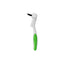 The Andis Flexible Rake Comb for small to medium sized breeds is designed to mold and conform to each animal’s unique body using extra-long, spring-mounted pins with enhanced 360° swivel action to deftly and and gently pull out dead undercoat. The ergonomic design is light weight with a soft grip to reduce hand fatigue. Side view.
