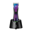 The Andis limited addition, Pulse ZR II colorway Galaxy, cordless professional pet clipper now deliver up to 3 hours of run time on a single charge and works with swappable, rechargeable batteries so there is not a halt in styling. The Pulse ZR II has a powerful rotary motor with 5 speeds that achieve 2,500-2,400 spm and includes the detachable blade system and wide compatibility make maintenance a breeze. On Stand.