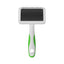 The Andis firm slicker brush has more rigid pins that can penetrate deeper for more efficient, time saving movements without being harsh for the coat. Firm pins reach dense undercoat and tangles more quickly while maintaining their structure allowing for the brush to grip the coat more effectively. The ergonomic handle allows for a more comfortable grip with controlled handling. Medium size.