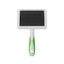 The Andis firm slicker brush has more rigid pins that can penetrate deeper for more efficient, time saving movements without being harsh for the coat. Firm pins reach dense undercoat and tangles more quickly while maintaining their structure allowing for the brush to grip the coat more effectively. The ergonomic handle allows for a more comfortable grip with controlled handling. Large  size.