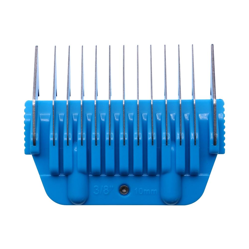 The Artero Wide Snap-On Metal Comb 10mm - 3/8" is designed for use with the Artero A5 wide clipper blade and offers a smooth, even finish. This comb is also compatible with Andis, Moser, Heiniger, Oster, and Aesculap Fav5 and Fav5 CL blades. Features: Cutting height: 3/8" Metal Construction Fits A5 Clippers.