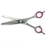 The Gator Series is an entry level collection made from a high-quality stainless steel alloy that allows for a razor-sharp edge and are specifically designed for cutting and finishing all types of coats. Combined with a ball bearing pivot with tension balancing spring , these shears are precisely weighted and honed to a razor-sharp edge for effortless scissoring, balance, and comfort. The ergonomic handles and fixed finger rest help prevent hand and wrist fatigue. 6.5"-40Tooth Dbl blender open.