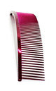 The Greyhound professional pet grooming comb ARC Curved Collection provides superior styling control. These curved combs work great for finishing work and hard to reach areas specifically for fluffing heads and legs while also ideal for "spray up" styles. These European dual tine medium/fine combs come in the fun Candy colors and two sizes. Raspberry