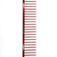 Greyhound Professional Pet Comb' Bitch Collection features a 9.875"L x 1.75"W Extra Extra Coarse tine which gives superior styling control for medium and long coat types. These versatile combs have been a staple of the pet grooming industry for over 100 years, and are available in the Candy Color Collection, Red Candy.
