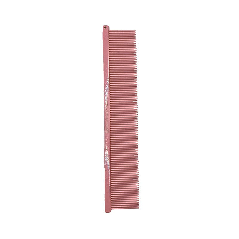 Greyhound professional pet grooming comb Finesse Collection features a 7.6"L x 1.4"W extra fine tine for unrivaled styling control. This design is great for detecting tangles and smoothing most coat types. Available in the "Candy" solid color options and the "Sparkle" glittery color options. Pink Dior Sparkle.