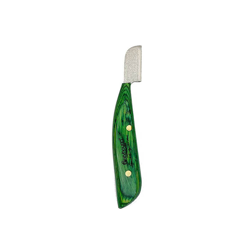 The Dan Sacko tools were developed to allow for versatile hand stripping techniques, coat rolling, and flatwork. The knives come pre-dulled and feature a textured finish for a secure grip. The ergonomic tropical wood handle is created to maximize comfort with a smooth finish wrapped around 3 sides. This set is for Right Hand dominant users. Left Hand dominant tools are available upon request. Tropical hardwoods are subject to variation. Extra fine left handed.