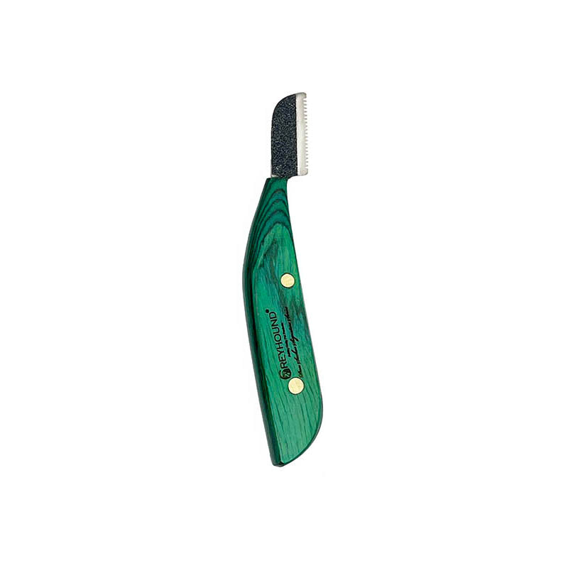The Dan Sacko tools were developed to allow for versatile hand stripping techniques, coat rolling, and flatwork. The knives come pre-dulled and feature a textured finish for a secure grip. The ergonomic tropical wood handle is created to maximize comfort with a smooth finish wrapped around 3 sides. This set is for Right Hand dominant users. Left Hand dominant tools are available upon request. Tropical hardwoods are subject to variation. Fine left handed.