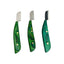 The Dan Sacko tools were developed to allow for versatile hand stripping techniques, coat rolling, and flatwork. The knives come pre-dulled and feature a textured finish for a secure grip. The ergonomic tropical wood handle is created to maximize comfort with a smooth finish wrapped around 3 sides. This set is for Right Hand dominant users. Left Hand dominant tools are available upon request. Tropical hardwoods are subject to variation. Left Handed.