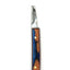 Greyhound Retro Style hand stripping tools were designed for comfort and to lessen hand fatigue. These longer, slimmer blade works great for finishing details and rolling the coat. The ergonomic wood handle is created to maximize comfort with a smooth finish wrapped around 3 sides. Medium, right handed.