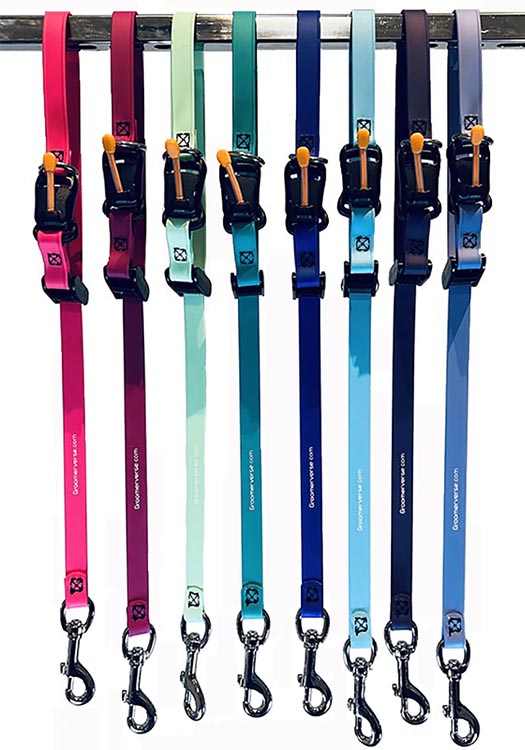Grooming Loop 24" with Locking Safety Release and Safety Ring  Biothane