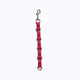 Groomerverse water proof grooming loop extenders are made from USA manufactured and produced heavy duty BioThane Beta 520. This durable, non-porous material is ideal for long lasting, odor free grooming equipment. It is made from a polyester nylon webbing core covered with a TPU coating, making it strong and flexible. Neon Pink.