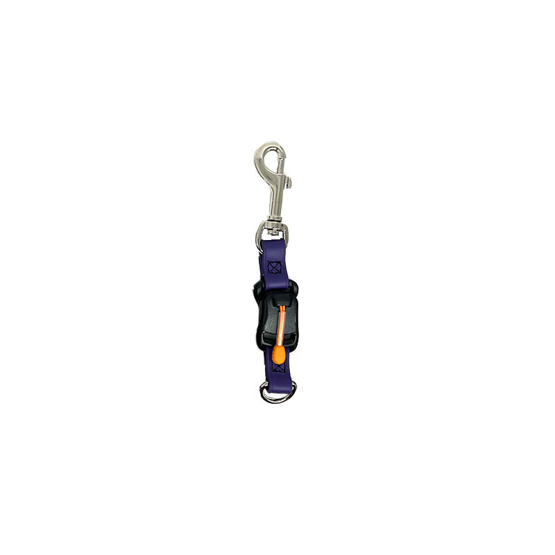 Our 6" grooming emergency safety quick release has a unique magnetic side safety lock with a pull tab release and swivel clasp perfect for table to tub use. This new safety quick release can be attached to grooming loops, belly bands and any other table safety tether used. All are made with Biothane which is easy to clean, odor resistant and comes in a variety of colors allowing for visual organization or a stylized workspace. Black