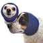 Happy Hoodie®, the original Head Hug for Pets™, muffles the loud noise from velocity driers and keeps the high-pressured, blown air away from the ear canals. This versatile pet calming band for cats and dogs is a straight forward, cost effective answer to reduce anxiety, stress, behavioral issues and save time. 2-pack Small and Med/Large in Blue.