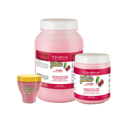 Iv San Bernard Black Cherry Pet Conditioner, designed for short coats, is enriched with silk proteins to soften and strengthen this coat type while providing vitality and suppleness. Black cherry works for all skin types and known or its anti-inflammatory properties to help seal in moisture.