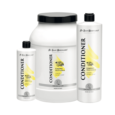 Iv San Bernard Lemon Pet Shampoo is specially formulated for pets with short coats. With a fresh lemon fragrance, perfect for both dogs and cats, this emollient action formula gives the coat elasticity and creates a soft and shiny finish while preventing dandruff and static electricity. This special combination of ingredients was developed to decrease the likelihood of skin sensitivities. All sizes.