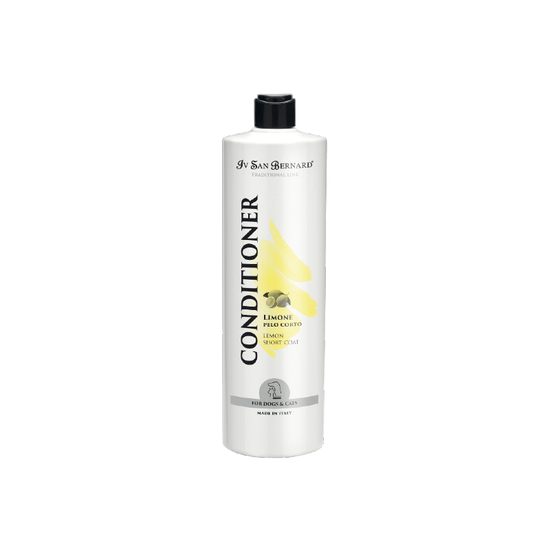 Iv San Bernard Lemon Pet Shampoo is specially formulated for pets with short coats. With a fresh lemon fragrance, perfect for both dogs and cats, this emollient action formula gives the coat elasticity and creates a soft and shiny finish while preventing dandruff and static electricity. This special combination of ingredients was developed to decrease the likelihood of skin sensitivities. 1000ml.