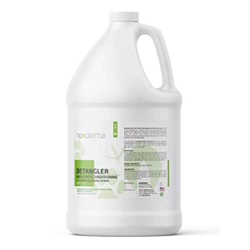 Nexderma Anti-Static Detangling Pet Conditioning Spray helps de-tangle pet’s coats with ease. This highly specialized no-rinse formula with coconut and oat extract, castor oil and Vitamin E makes the coat feel luxuriously soft while quickly untangling difficult mats. The additional silver nanoparticles provide natural antifungal and antimicrobial protection to guard against skin issues, fungal infections, wounds, and more. Added natural essential oils leave a pleasant scent. Fresh 1 Gal