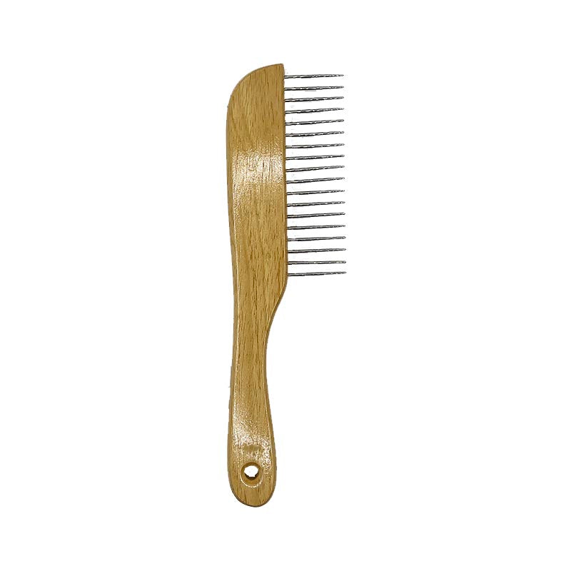 Ideal for disentangling and puffing up the fur of poodles and other. long, thick-haired breeds, this long toothed comb glides through the coat without snagging or damaging it. These combs can also be used for everyday grooming, in shows, or at the salon to help build volume and remove tangles before clipping or trimming.