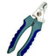 These light weight professional-grade nail trimmers feature heavy-duty stainless steel curved blades and ergonomic contoured handles, allowing for greater control with less strain on the hands. The contoured, curved blades allow for greater maneuverability for all shapes and lengths of nails. Large closed position.