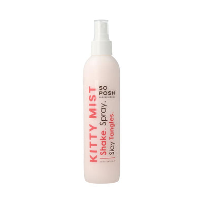 So Posh Kitty Mist Cat Detangler is an anti static deep brushing spray that helps easily detangle coat while it softens without leaving a greasy, sticky feeling. Designed especially for cats, this formula moisturizes and hydrates the coat offering UV protection. This cat detangler is safe for daily use. 8.45 oz.