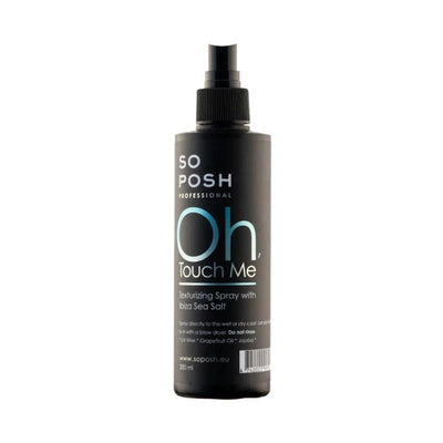So Posh So Touch Me Texturizing Pet Spray uses Ibiza Sea Salt, a premium, unrefined, and natural sea salt harvested from the UNESCO World Heritage nature reserve in Ses Salines, Ibiza Spain which contains 80 essential minerals. This amazing salt adds grit and separates strands. Additional Jojoba and grapefruit oil meanwhile, strengthens, shines and deeply hydrates the coat.