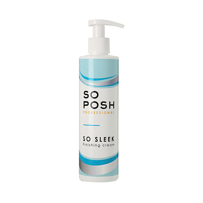 So Posh So Sleek finishing cream contains a blend of Jojoba, Calendula and Salvia oil paired with Citric Acid. These oils combat dandruff while adding a powerful punch of nutrients to strengthen each follicle and hair shaft to prevent breakage, improve texture and stimulate circulation for improved coat growth without leaving a greasy feel.