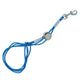 The Vinyl Trach Saver® professional pet grooming safety harness provides stabilizing support for dogs and cats by looping around the front or back legs. The harness removes pressure from the neck to guards against choking, injury or trachea collapse. It also can provide comfort to pets with back issues. Blue.